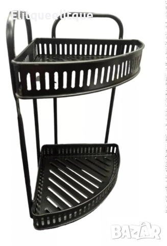 Ъглова стойка за подправки 2 нива – Органайзер за кухня, баня и спалня, без монтаж, снимка 5 - Други стоки за дома - 52185898