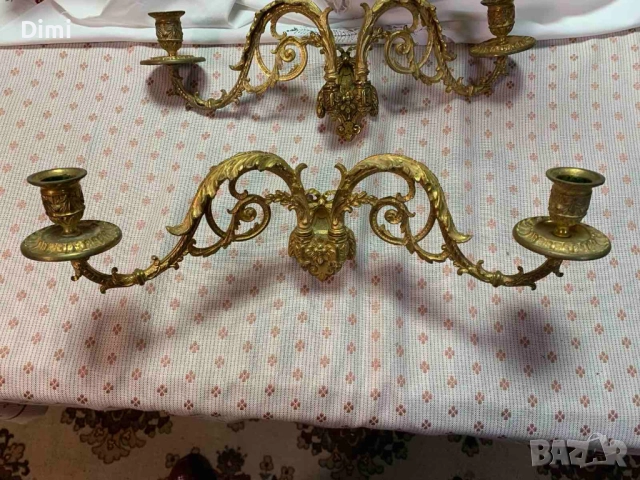 Свещници за пиано - уникално красиви позлатени Франция ок. 1850, снимка 16 - Антикварни и старинни предмети - 52367218