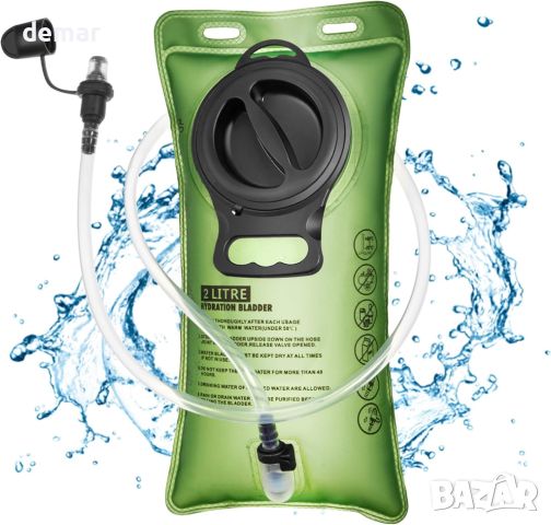 Zacro TPU Hydration Bladder 2L - Непропусклив резервоар за вода -Чанта за съхранение на вода без BPА, снимка 8 - Други спортове - 45715654