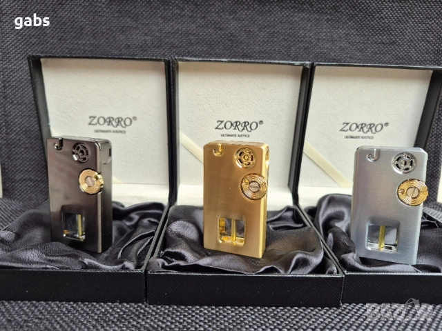 Луксозна бензинова запалка ZORRO 785,три цвята