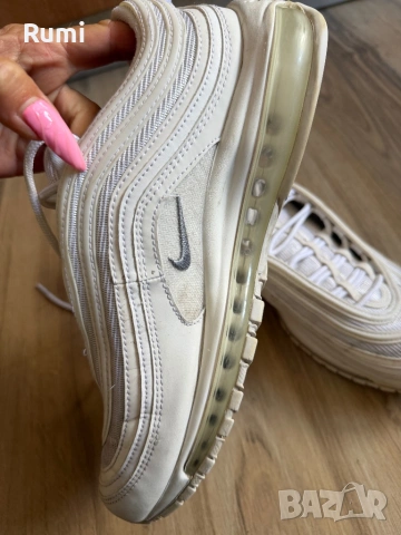 Оригинални бели сникърси Nike Air Max 97! 42,5 н, снимка 3 - Маратонки - 24980084