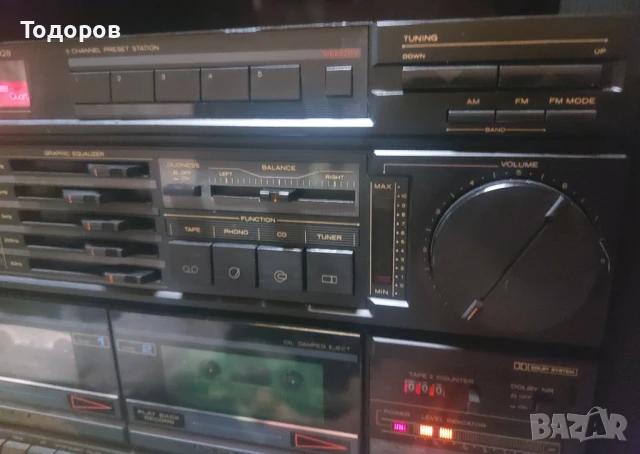 Hitachi HRD-MD28 & Htachi HS-E38 AM-FM Stereo Cassette Recorder & 2Way Bassreflex, снимка 6 - Аудиосистеми - 51369347