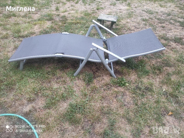 Сгъваем алуминиев стол шезлонг, снимка 2 - Къмпинг мебели - 51170402