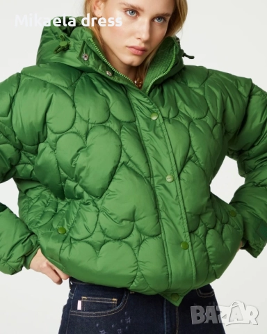 Разкошно, супер свежо и топло зимно яке от Fabienne Chapot в зелен цвят. Идеално за стилни и модерни, снимка 2 - Якета - 52371732