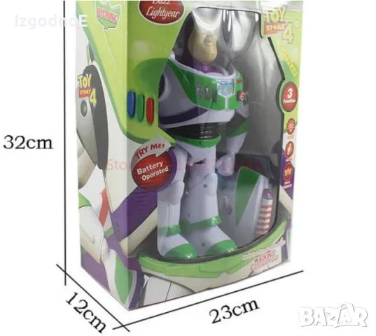 Disney Toy Story Buzz Lightyear Голям интерактивен Баз, снимка 3 - Фигурки - 45296501