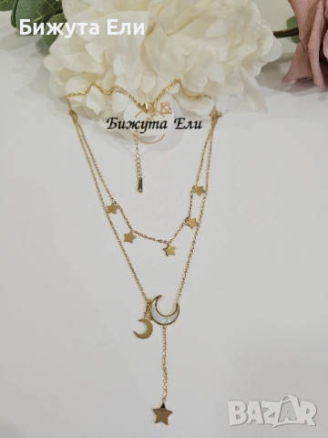 Колие медицинска стомана Луна, снимка 2 - Колиета, медальони, синджири - 51597113