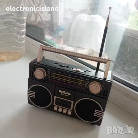 Качествено Ретро преносимо радио UMUTOO MG001 USB, TF карта и AUX, AM/FM/SW ленти, LED дисплей, снимка 12 - Радиокасетофони, транзистори - 51990342