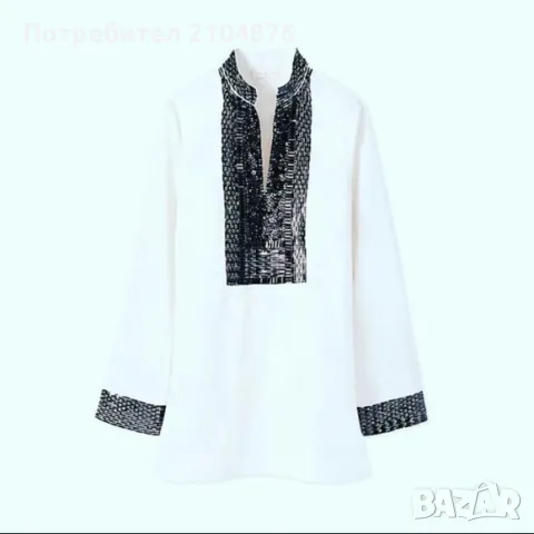 Дамска риза / туника памук с пайети TORY BURCH р-р XS/0, снимка 4 - Ризи - 48523392