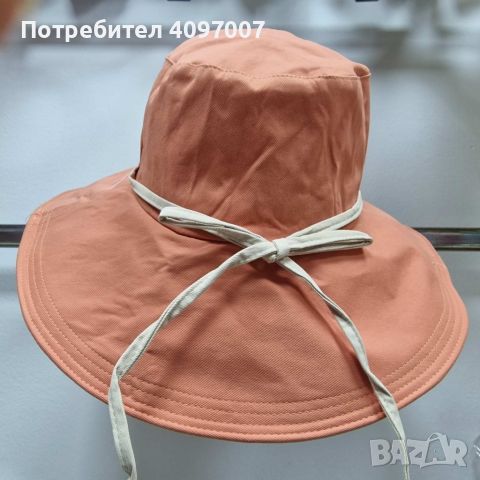 Красива дамска шапка с панделка в модерни нежни цветове, снимка 3 - Шапки - 46397712