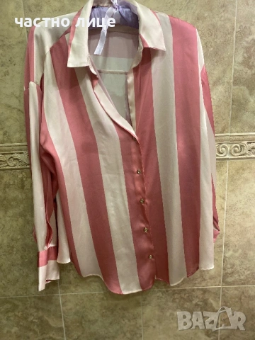 Zara риза сатенена oversize , снимка 8 - Ризи - 54169473