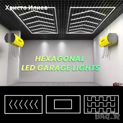 Осветление за гараж голяма LED Лед лампа за магазин фризьорски салон студио барбершоп, снимка 3 - Лед осветление - 52628178