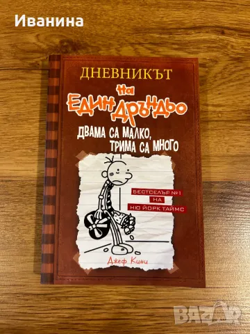 Дневникът на един дръндьо Книга 7: Двама са малко, трима са много, снимка 1 - Детски книжки - 47010959