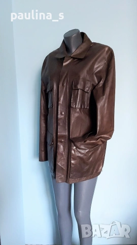 Винтидж / "Tommy Hilfiger" / Мъжко яке от естествена кожа , снимка 2 - Якета - 53265458