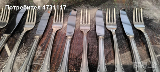 Комплект дълбоко посребрени прибори за хранене - 100 процента посребряване, снимка 2 - Прибори за хранене, готвене и сервиране - 53406835