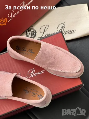 Loro Piana Дамски Розови Обувки Естествен Велур Лоро Пиана Код E243, снимка 4 - Дамски ежедневни обувки - 50412423