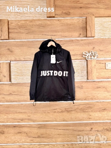 Ново черно яке Nike отлично за всекидневието. С М Л, снимка 7 - Якета - 53613953