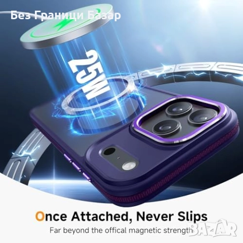 Нов кейс за телефон Айфон iPhone 17 Pro калъф с протектор и капак за камера MagSafe, снимка 4 - Калъфи, кейсове - 51772355