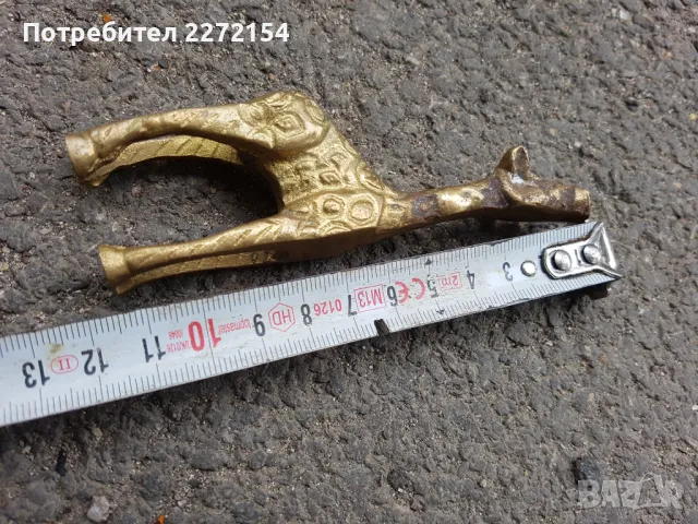 Бронзова статуетка пластика жираф, снимка 4 - Антикварни и старинни предмети - 50198824