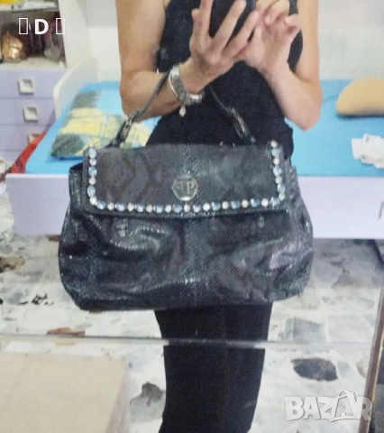 PHILIPP PLEIN оригинална ПИТОН ХЛ чанта, снимка 2 - Чанти - 53931221