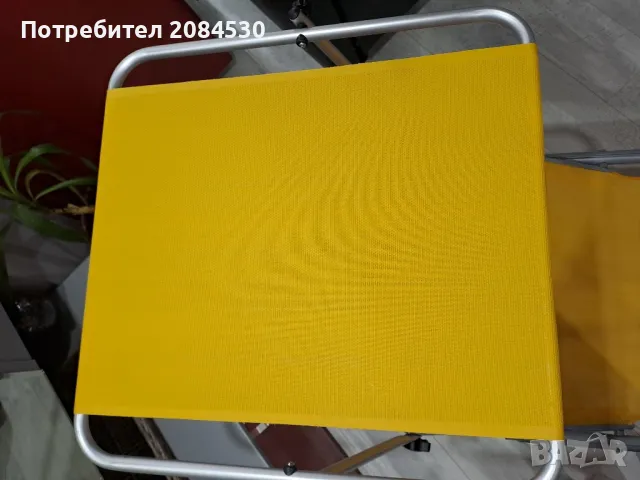 Алуминиев шезлонг със сенник 187/62см, снимка 4 - Градински мебели, декорация  - 49698246