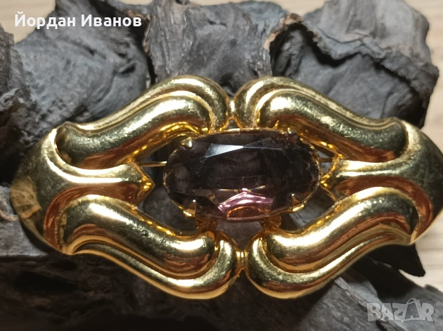 Старинни брошки с кристали , снимка 2 - Други - 53408526