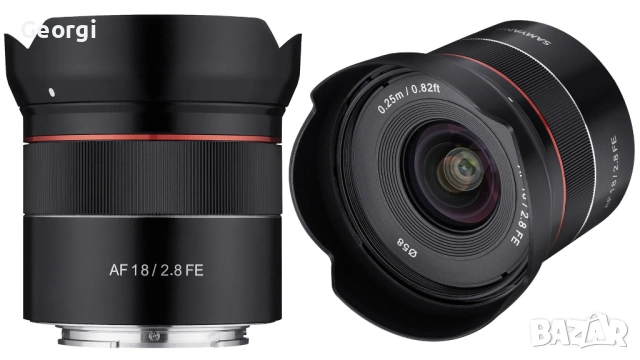 ОТЛИЧЕН Samyang AF 18mm f2.8 за Sony FE Широкоъгълен обектив, снимка 2 - Обективи и филтри - 54252504