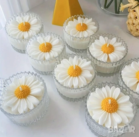 Комплект 4 броя молдове цветя маргаритки, снимка 4 - Форми - 53316986