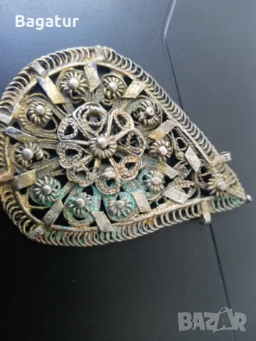 Възрожденски накит филигран,позлата,сачан,челник,гранулация , снимка 8 - Антикварни и старинни предмети - 50071667