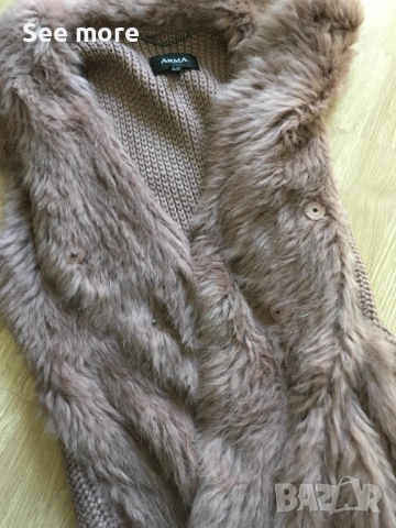 ARMA елек с естествен косъм заек IT44, снимка 3 - Елеци - 53199387