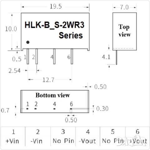 Галваничен изолатор  , Изолиран DC/DC конвертор за печатен монтаж 1500VDC/3000VDC ,3.3V,5V,12V,24V, снимка 3 - Друга електроника - 51944704