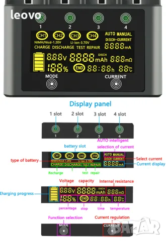 Професионално интелигентно зарядно - LiitoKala Lii-600.  Българско ръководство, снимка 11 - Батерии, зарядни - 50104517