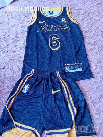 Чисто нов оригинален детски екип на Лос Анджелис Лейкърс-ЛеБрон Джеймс