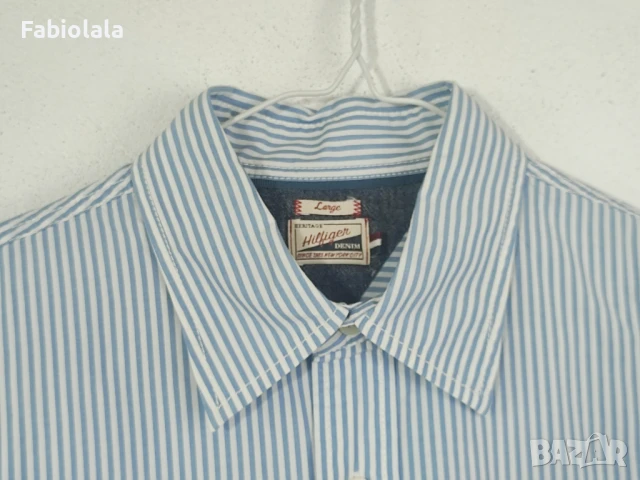 Hilfiger denim shirt L, снимка 8 - Ризи - 51150224