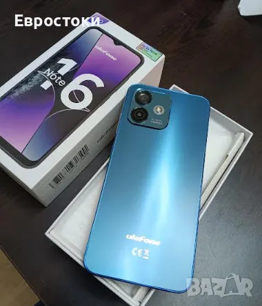 Смартфон Ulefone Note 16 Pro, 8GB, 256GB, цвят: Serenity Blue (син). Витринен продукт, без забележки, снимка 2 - Телефони с две сим карти - 49157471