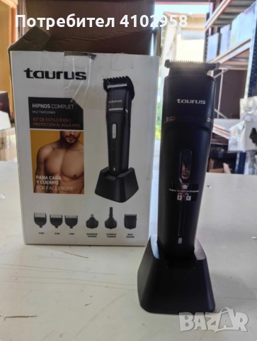 Тример Taurus Hipnos Complet – 7 в 1, 90 мин. автономия, Wet&Dry, батерия и пълен комплект аксесоари, снимка 8 - Фризьорски принадлежности - 53002199