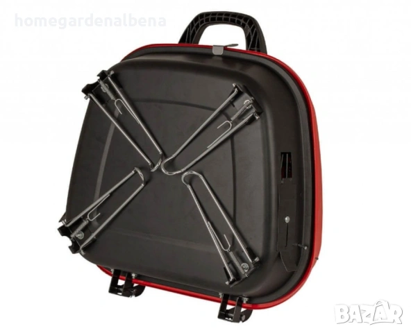 Барбекю Muhler с капак 40x40 см – въглища, преносимо, компактно градинско BBQ, снимка 3 - Скари - 54221030