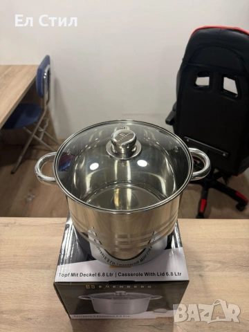 Тенджера от неръждаема стомана и многослойно дъно за бързо и равномерно готвене, снимка 17 - Съдове за готвене - 53565575