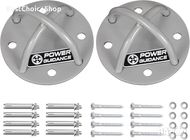 2бр. Планки Кука Халка Анкер Стойка за монтаж: Боксова круша Стол Хамак Халки Люлка TRX+ 4 Анкера, снимка 2 - Други - 53628498