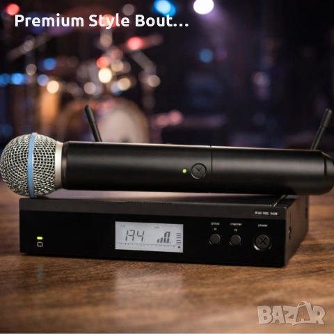 Професионален безжичен вокален микрофон за сцена и студио BLX, снимка 3 - Микрофони - 53810402