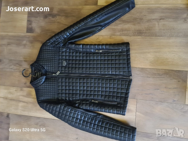 Мъжко кожено яке Philipp Plein, снимка 2 - Якета - 52574151