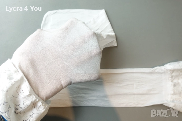 S/M нови бели чорапи с ликра 40 den , снимка 7 - Бельо - 52459999