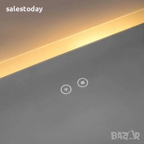 Огледало за баня, LED осветление- 3 цвята, 50x70 см, снимка 4 - Огледала - 45333874