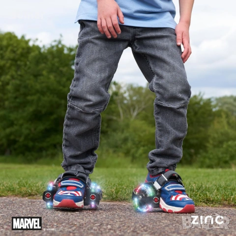 Официално лицензирани ролкови кънки Marvel Spiderman Street Gliders с цинково покритие, 5+ години, снимка 8 - Образователни игри - 53782079