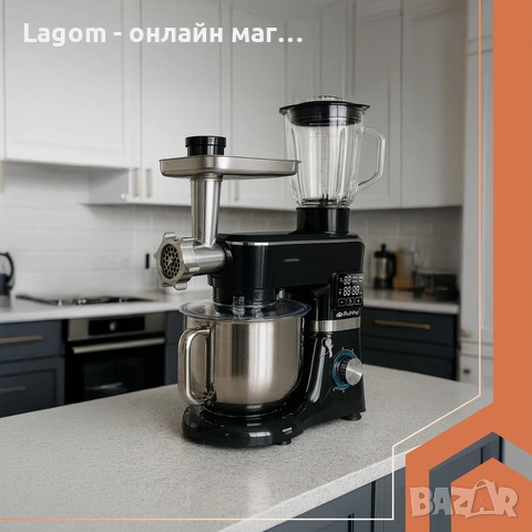 Многофункционален кухненски робот Ruhhy, 2300W, с отопляема купа, капацитет 6,2L, над 30 функции, снимка 3 - Кухненски роботи - 52549229