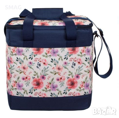 Изотермална чанта Blue Ecru Floral 28x18x30cm - 15л, снимка 4 - Хладилни чанти - 46387444