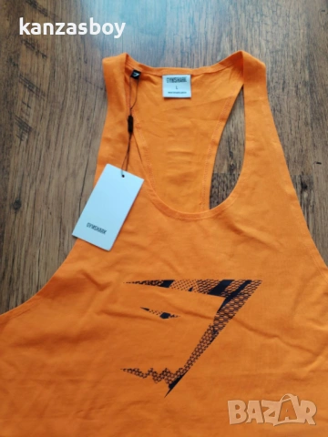 Gymshark Infill Stringer - Orange - мъжки фитнес потник Л НОВ, снимка 4 - Други - 54290049