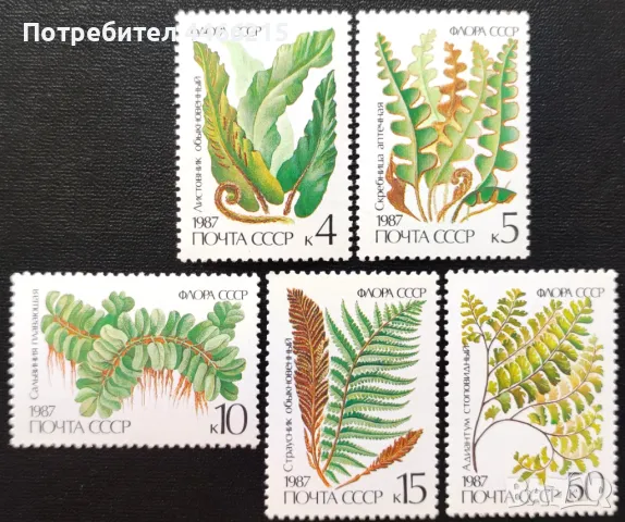 СССР, 1987 г. - пълна серия чисти марки, флора, 2*13