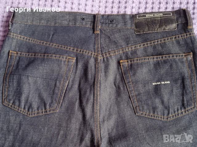 -15%! STONE ISLAND W34 MADE IN ITALY 100% оригинални дънки цвят индиго jeans Стоун Айлънд, снимка 2 - Дънки - 53457957