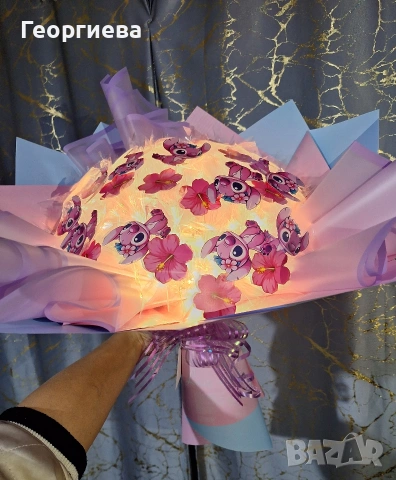 ЗАПОВЯДАЙТЕ‼️🎀Светещи,ръчно изработени букети "DESS"🦋✨️💐, снимка 7 - Подаръци за жени - 44129083