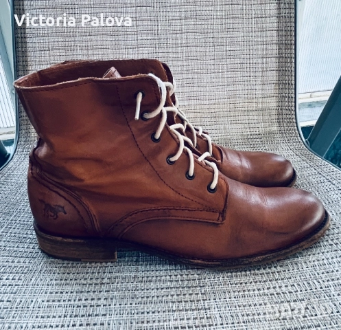 Боти MUSTANG естествена кожа, снимка 6 - Дамски боти - 51463504